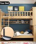 Bunk bed with focus on L Brace, 120x120mm / 5" x 5" Metal L Mending Plate L Flat Plate Bracket Stainless Steel Right Angle Corner Brace for Wood Matte Black (6 PCS ) designed for smooth motion and stable alignment in automation and mechanical systems.