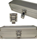 Carrying case for 8 Inch Master Precision Box Level Pro Grade Carbon Steel Tool With 0.0002 Inch Per 10 Inch Accuracy, with latch detail.