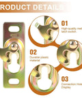 Detailed view of latch switch and connection hole from Heavy Duty Pocket Door Hardware Kit 2 Pack With Sliding Rollers And Hanger Plates Surface Mounted Includes Mounting Screws For Interior Pocket Doors And RV Trailer Doors Durable Galvanized Metal Construction.