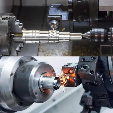 Heavy Duty 16 Inch 0.5 Inch Diameter 304 Stainless Steel Round Rod being machined on a lathe for DIY metalworking and craft projects