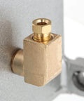 Close-up of a brass outlet on a Heavy Duty Manual Lubrication Pump With Double Outlet Port 500CC CNC 4mm Oiler for punching machine