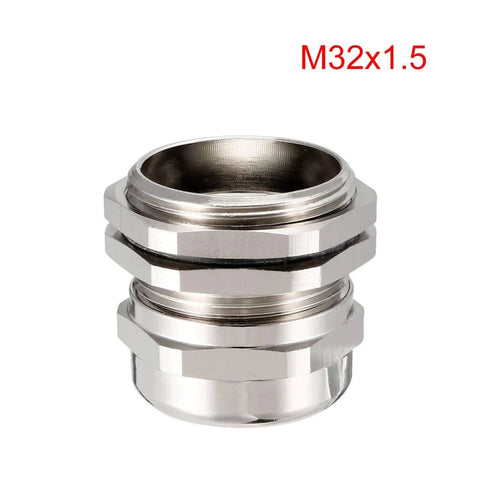 Go-To M32 Cable Gland Metal Waterproof Connector for 15mm to 20mm Cable Diameter, dustproof and acid-resistant, 32mm thread