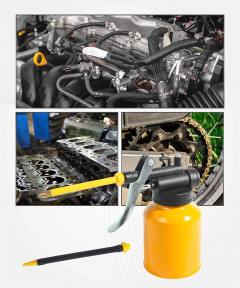 Oil Can Pump Oiler For Automotive Maintenance And Mechanical Repair A Long Flex Spout Squirt Bottle for lubricating machinery