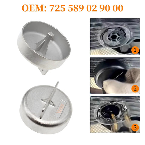 Mercedes 9G Tronic Transmission Oil Fill Kit with OEM 725 589 02 90 00 for fast and clean ATF oil change without spills.