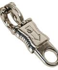 Quick Release Panic Strap Snap Hook For Motorcycle Get Back Whips Animal Leads And Paracord Projects, polished metal design.