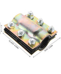 Leak Proof Pipe Clamp Kit For Quick Fixes And Emergency Leak Repair Kit, DN20-110 size, metal and rubber, front view
