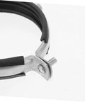 Close-up of Three Piece Pipe Fitting Movable Bracket Clamp Kit For Water Pipes Wall And Ceiling Mount Emergency Repair