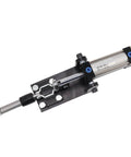 Side view of Metal Pneumatic Toggle Clamp With Auto Control Industrial Air Clamp in carbon steel for efficient production.