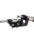 Metal Pneumatic Toggle Clamp With Auto Control Industrial Air Clamp in carbon steel, side view on white background