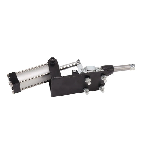 Side view of Metal Pneumatic Toggle Clamp With Auto Control Industrial Air Clamp in Carbon Steel for Efficient Production