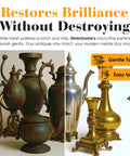 Assorted antique metal urns and vases demonstrating Premium Metal Polish Compound With Cloth 250g Restores Dull Chrome Aluminum Stainless Steel And More To A Bright Mirror Finish Ideal For Hardware Fixtures Automotive Trim And Household Surfaces effect on tarnished surfaces.