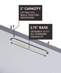 Premium 500 Pack 2 Inch Capacity Metal Prong Paper Fastener Bases shown installed on file folders, two and three quarter inch base.