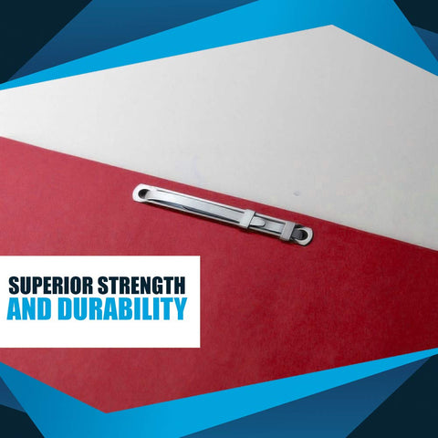 Premium 50 Pack 3.5 Inch Capacity Metal Prong Paper Fasteners Set With 2.75 Inch Base And Standard 2-Hole Punch For Paper Files And Folders