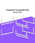 Premium 3 Inch Capacity Metal Prong Paper Fasteners Pack Of 50 With 8.5 Inch Base And Standard 2 Hole Punch displayed on purple surface