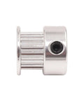 Close-up of a metal gear component, likely part of the 1-Pack Utility Cart 5 mm Platform Size Aluminum Frame Lightweight