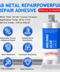 Heavy Duty Epoxy Adhesive For Metal, Plastic, Ceramic, Wood And Glass, Waterproof, Sets In Five Minutes, product label view
