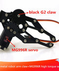 Metal Robot Claw Gripper With High Torque Servo For Arduino projects featuring G2 claw and MG996R servo