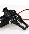 Metal Robot Claw Gripper with High Torque Servo for Arduino Raspberry Pi Microbit and Ros Projects, unassembled 2-DOF black claw arm