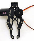 Metal Robot Claw Gripper With High Torque Servo for Arduino Raspberry Pi Microbit and ROS Projects featuring durable mechanical claw arm.