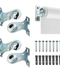 Heavy Duty Roller Shade Bracket Set For Window Drapery Hardware - Sturdy Metal Mounting Brackets With Screws And Plugs, 2 Pairs