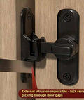 Metal Padlocks 90°/180° Rotating Security Locks installed on wooden door showing anti-intrusion feature