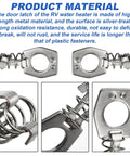 Metal RV Water Heater Door Cam Lock For Camper Doors Durable Door Latch Assembly showing silver metal finish and spring mechanism