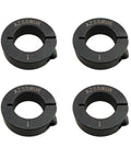 Single Split Clamp-On Shaft Collar of Metal Material 1 inch Bore Set Screw, pack of 4, carbon steel with black oxide finish.