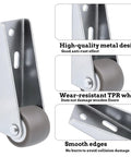 4 Piece Set Small 1 Inch Side Mount Caster Wheels For Furniture And Doors Low Profile Gate Casters Replacement For Chairs Drawers