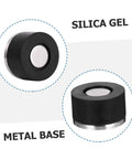 Two piece door silencer set cushions door impact, protects walls and hardwood floors, prevents knob damage with no drilling