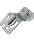 Closet Sliding Door Roller Kit With Hanging Rails Hardware, Metal Silver, 7/8 Inch Diameter Galvanized Steel Wheel, Side View