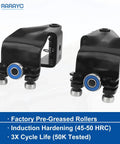 All Metal Sliding Door Rollers Replacement Set For Odyssey 2005 To 2010 Ex Ex L Touring Left And Right With Premium Metal Bearing And Full Metal Construction For Longevity In High Wear Doors 72561 SHJ A21 72521 SHJ A21, front view