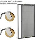 4 Pack Sliding Screen Door Rollers Replacement Kit With Steel Tension Spring Wheels Fits B638 B687 B639 B756 Doors