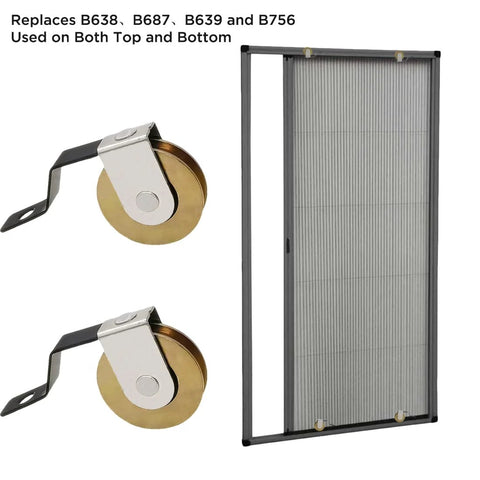 4 Pack Sliding Screen Door Rollers Replacement Kit With Steel Tension Spring Wheels Fits B638 B687 B639 B756 Doors
