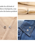 All In One Metal Snap Button Kit With Pliers For DIY Clothes Hats And Sewing, 400 Snap Pieces, installed on fabric