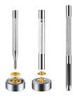 132 Sets Leather Snap Fasteners Kit 12.5 mm Metal Snaps With 4 Fixing Tools shown with gold snap components by MSDADA