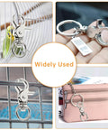 10 Pack Trigger Snap Hooks 2.32 Inches By 0.82 Inches used on bird cage, keychain, pet cage, and purse, durable zinc alloy clasps