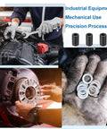 4 Pack Aluminum Spacers M5 Unthreaded Standoff Black Three Sixteenth Inch Inner Diameter One Half Inch Outer Diameter Three Quarter Inch Length For M5 Screws Bolts Durable Metal Spacers used in automotive and mechanical assembly.