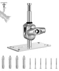Wall And Ceiling Mount Bracket With Five Eighth Inch Stud And 360 Degree Swivel Ball Head For Ring Light Video Light Or Strobe Includes Ten Screws Heavy Duty Iron Construction Max Load 22 Lb Model ST WM2