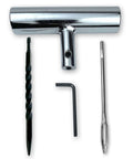 Metal T Handle Split Eye Needle Tire Plug Repair Tool With Hardened Steel Spiral Reamer And Allen Wrench For Quick Flat Tire Fix By TYK Industries Pro Grade.