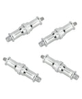 1/4 Inch To 3/8 Inch Male Thread Converter Adapter Spigot Set For Studio Lighting Accessories - 4 Pack, metal adapters displayed