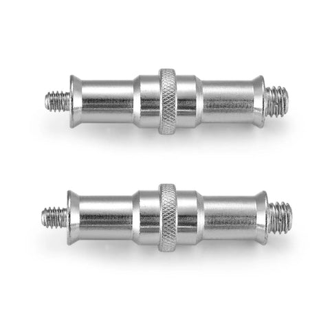 Two Pack One Quarter Inch To Three Eighths Inch Metal Male Threaded Adapter Spigot Stud For Studio Light Stands Hot Shoe Cold Shoe Adapters Ball Heads Wireless Flash Receivers Triggers And More ST24