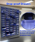 Drop-proof drawers of Bolt and Nut Tool Storage Cabinet 75 Drawers Parts Cabinet Contains Assortment KIT Metal Organization Shelves.