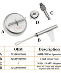 Mercedes 9G Tronic Transmission Oil Fill Kit components shown including oil pan spanner and ATF adapter for 9-speed transmissions.