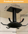 Utensil Hooks, 2 Pack Metal Kitchen Utensil Hangers Rack 360° Rotating Under Cabinet Utensil Hooks Top Mounted with 6 Claws