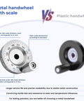 Comparison of metal handwheel with scale vs plastic handwheel for manual linear stage 80mm motion sliding table double rail guide