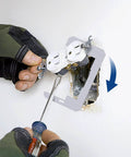Installing 20 Pcs Metal Wall Plate Spacers Flush Fit Devices Receptacle Shims for electrical outlet leveling.