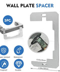 Measurement details of 20 Pack Metal Wall Plate Spacers for Flush Mount Outlets and Switches Outlet Extender Shims