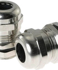 Five Pack PG13.5 Waterproof Cable Gland Set for 6-12mm Wires, Metal Locknut Fasteners, IP68 Sealed Cable Gland Connectors