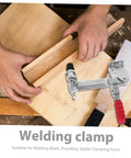 Hands using Two Pack Vertical Toggle Clamp Welding Fixture For Quick Release And Heavy Duty Hold Down In Welding And Metalworking.