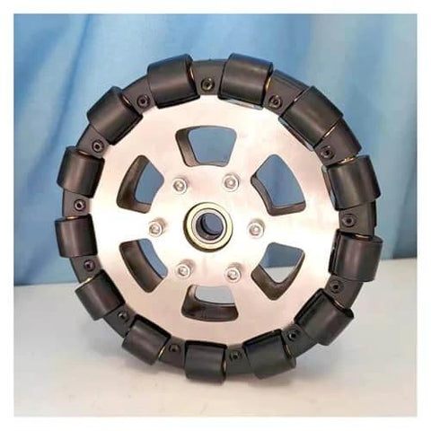 Metal Wheel 6 Inch,152mm Double Stainless Steel Omni Wheel on display, 40kg Load, Robot Car Parts Mecanum Wheel(5mm no Keyway)